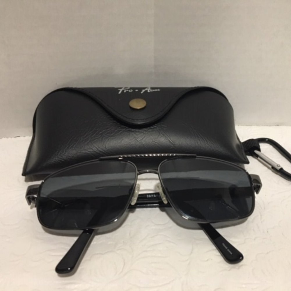 Men Polarized Sunglasses Dark Gun Black w/Pro-Acme Case ENHANCE DESIGNER 3920
